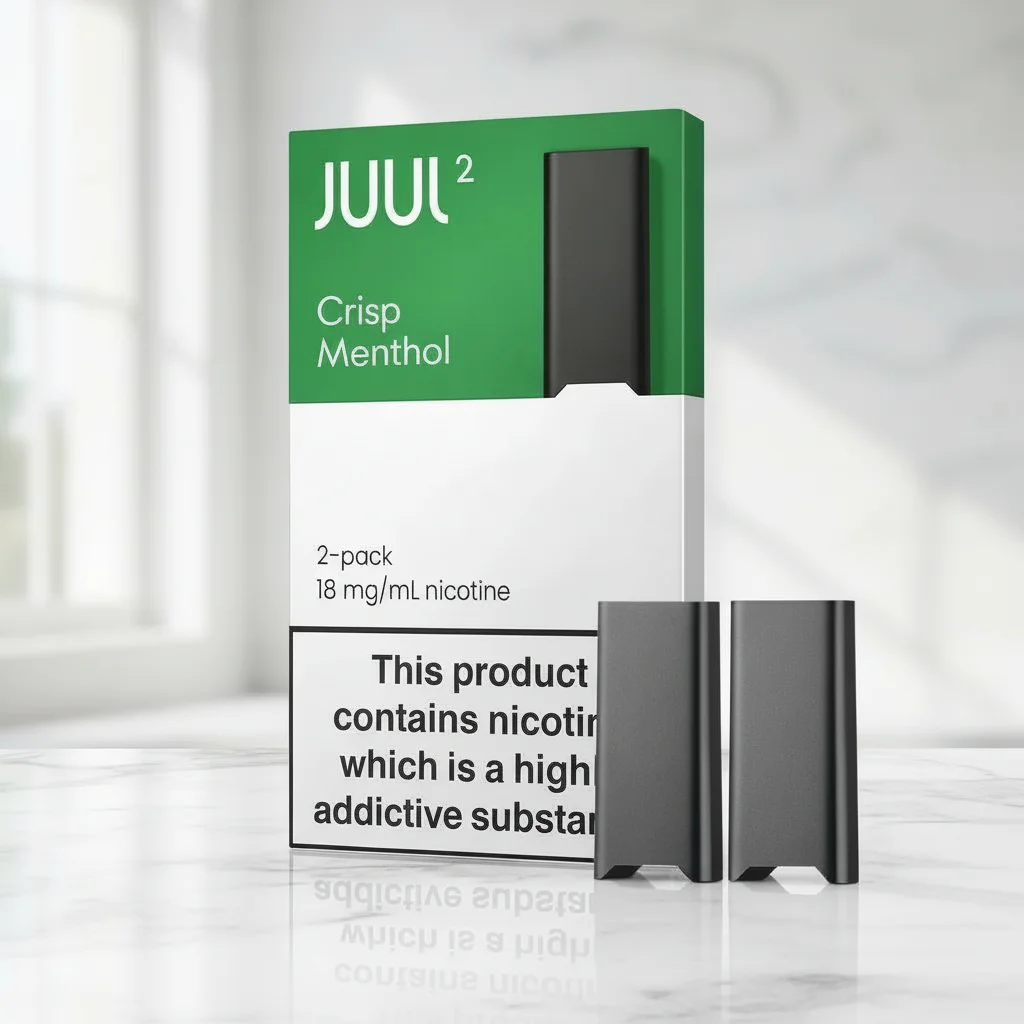 Juul 2 Crisp Menthol Pods - 1 8 Mg Nicotine (2 Pack) (1) Juul 2 Crisp Menthol Pods - 1 8 Mg Nicotine (2 Pack)