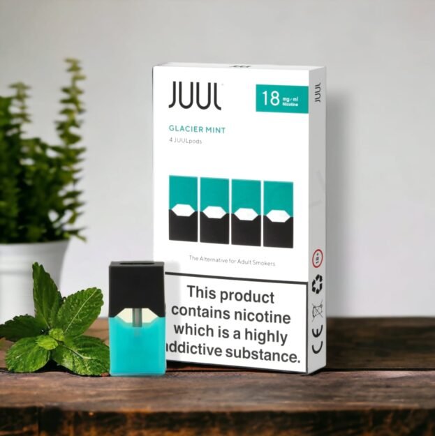  Glacier Mint E-Liquid Juul Pods – 18 Mg 200 Puffs (4 Pcs)