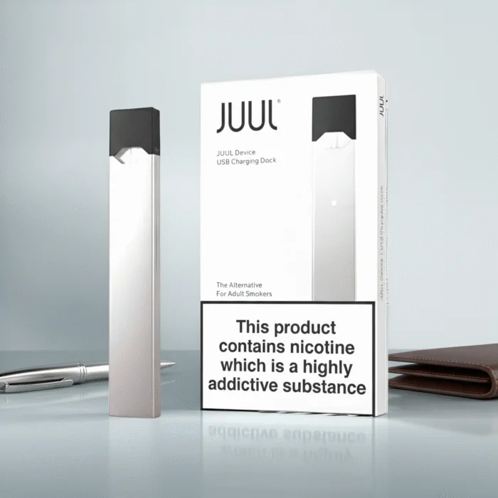 Juul Rechargeable Pod Device with USB Charger (Silver) Juul rechargeable pod device with USB charger in silver color