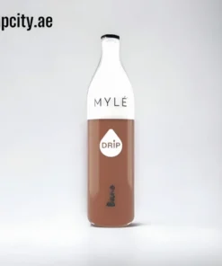 MYLÉ Drip Bano disposable device with 2500 puffs and 2 percent nicotine strength, smooth banana-inspired flavor