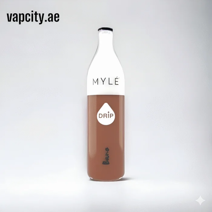 MYLÉ Drip Bano Disposable Device 2500 Puffs 2% Nicotine MYLÉ Drip Bano disposable device with 2500 puffs and 2 percent nicotine strength, smooth banana-inspired flavor