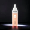 MYLÉ Drip Peach Ice disposable device with 2500 puffs and 2 percent nicotine strength, sweet peach flavor with icy menthol finish