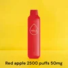 MYLE Meta Bar Red Apple disposable vape with 2500 puffs and 50mg nicotine strength, sweet and crisp red apple flavor
