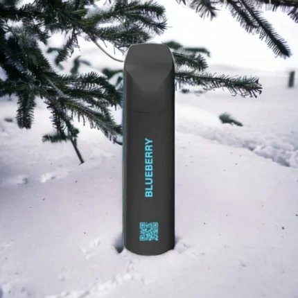 MYLÉ Micro Bar Blueberry disposable device with 1500 puffs and 2 percent nicotine strength, sweet and juicy blueberry flavor
