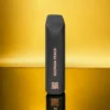 MYLÉ Micro Bar Georgia Peach disposable device with 1500 puffs and 2 percent nicotine strength, sweet and juicy peach flavor