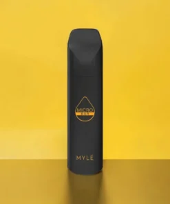 MYLÉ Micro Bar Mango Ice disposable device with 1500 puffs and 2 percent nicotine strength, sweet mango flavor with icy menthol