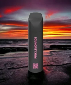 MYLÉ Micro Bar Pink Lemonade disposable device with 1500 puffs and 2 percent nicotine strength, sweet and tangy lemonade flavor
