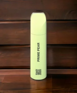 MYLÉ Micro Bar Prime Pear disposable device with 1500 puffs and 2 percent nicotine strength, fresh and juicy pear flavor