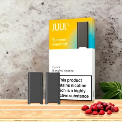 Summer Menthol JUUL2 pods 18 mg nicotine for smooth and refreshing menthol flavor