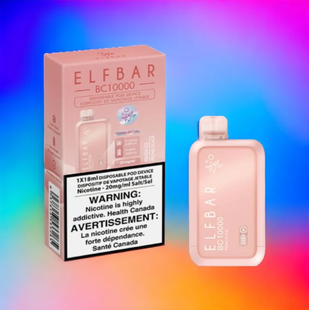 Buy Smooth ELFBAR Peach Ice 50mg BC 10000 Puffs in uae