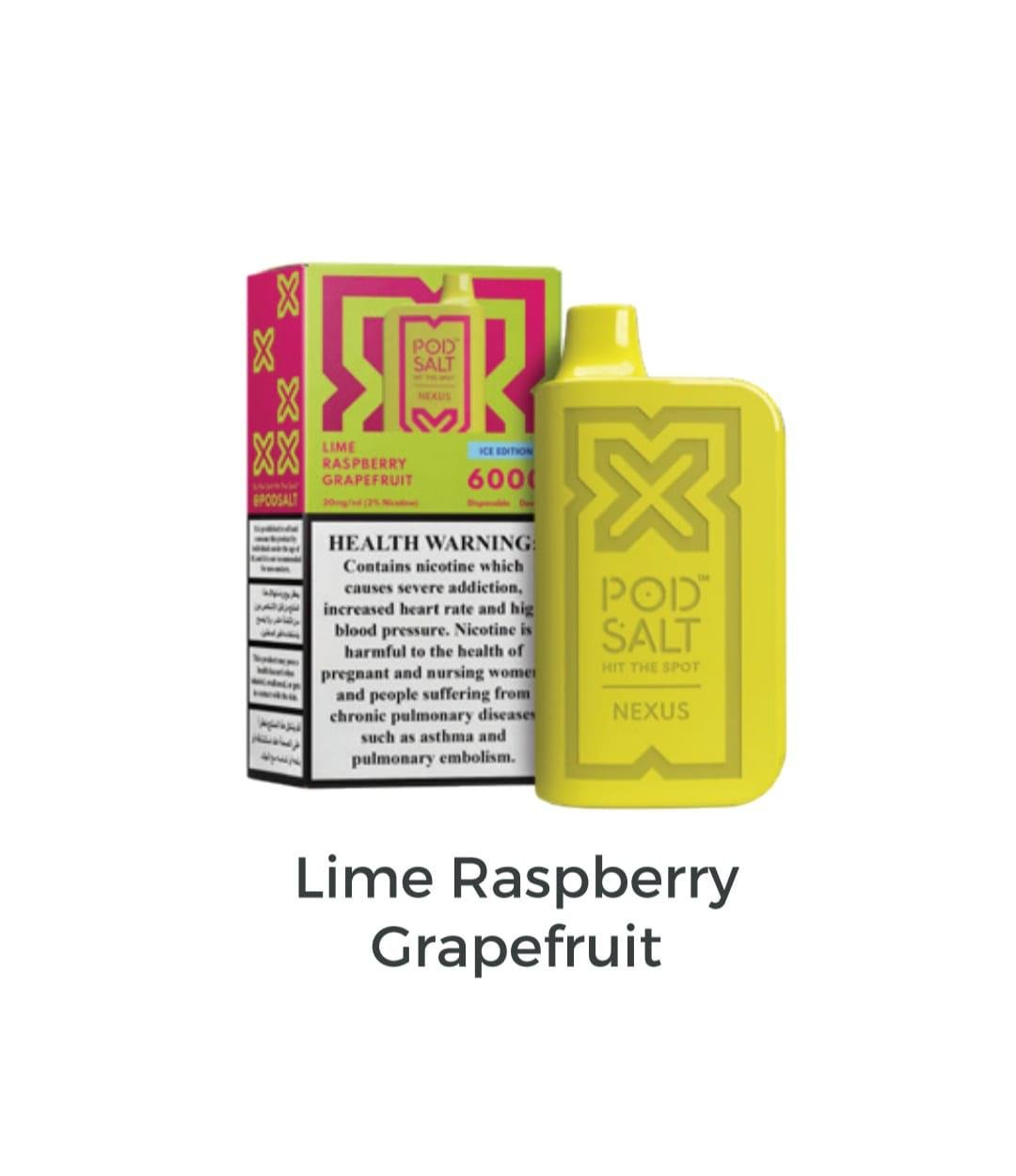 Nexus Lime Raspberry Grapefruit 2%nicotine 6000 Puffs Nexus Lime Raspberry Grapefruit 2%nicotine 6000 Puffs