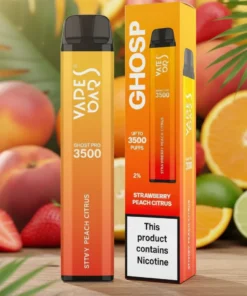 Strawberry Peach Citrus 20mg 3500 Puffs by Vape Bar Ghost Pro