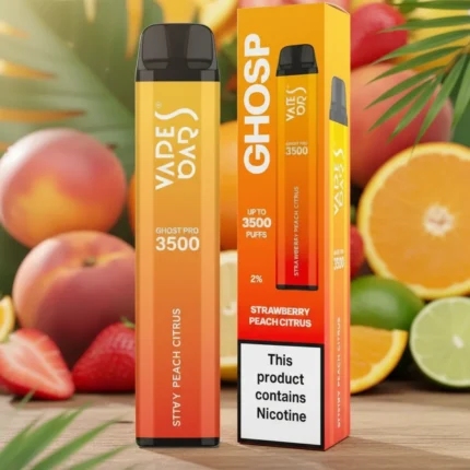 Strawberry Peach Citrus 20mg 3500 Puffs by Vape Bar Ghost Pro