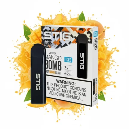 VGOD STIG Iced Mango Bomb Pack of 3 Disposable Pod Device 6% in Dubai