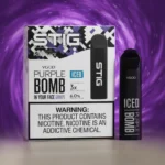 VGOD STIG Iced Purple Bomb Pack of 3 Disposable Pod Device 6% in Dubai