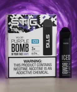 VGOD STIG Iced Purple Bomb Pack of 3 Disposable Pod Device 6% in Dubai