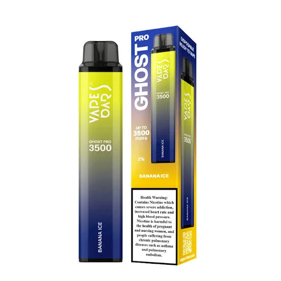 Vapes Bars Ghost Pro Banana Ice 20mg Nicotine – 3500 Puffs Vapes Bars Ghost Pro Banana Ice disposable vape 20 mg nicotine with 3500 puffs for sweet banana and cool menthol flavor
