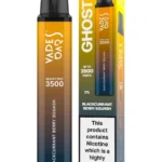Vapes Bars Ghost Pro Blackcurrant Berry Squash disposable vape 20 mg nicotine with 3500 puffs for sweet and fruity berry flavor