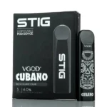 VGOD Stig Disposable Cubano pod device 60mg nicotine with rich tobacco flavor