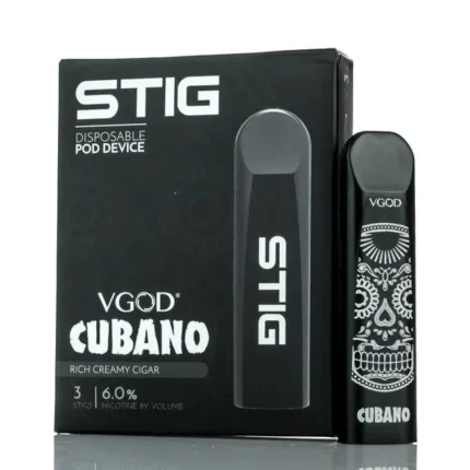 VGOD Stig Disposable Cubano pod device 60mg nicotine with rich tobacco flavor
