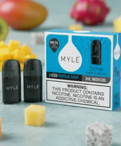 Myle V5 Iced Tropical Fruit Meta Pods pack of two (2) disposable magnetic