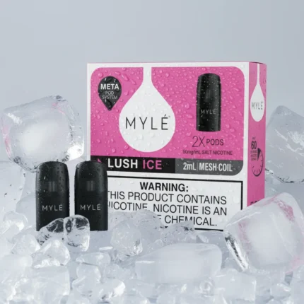 Myle V5 Lush Ice Meta Pods pack of two (2) disposable magnetic