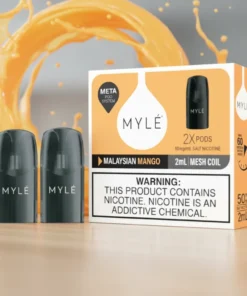 Myle V5 Malaysian Mango Meta Pods pack of two (2) disposable magnetic