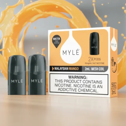Myle V5 Malaysian Mango Meta Pods pack of two (2) disposable magnetic