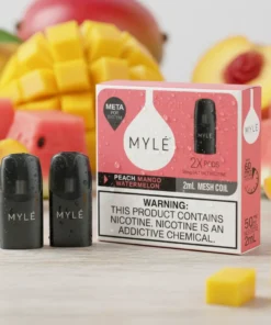 Myle V5 Peach Mango Watermelon Meta Pods pack of two (2) disposable magnetic