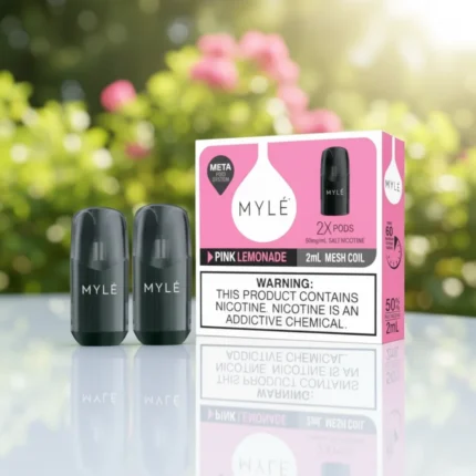 Myle V5 Pink Lemonade Meta Pods pack of two (2) disposable magnetic