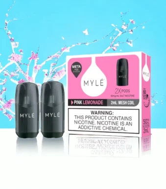Myle V5 Pink Lemonade Meta Pods pack of two (2) disposable magnetic