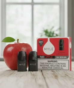 Myle V5 Red Apple Meta Pods pack of two (2) disposable magnetic