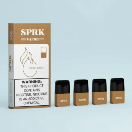 SPARK VAPOR Iced Coffee Pod Pre filled Disposable (Pack of 4)