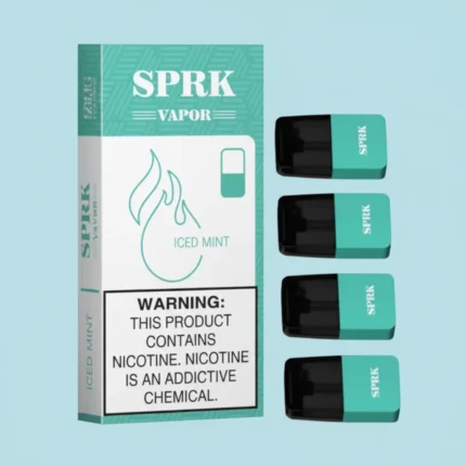 SPARK VAPOR Iced Mint Pod Pre filled Disposable (Pack of 4)