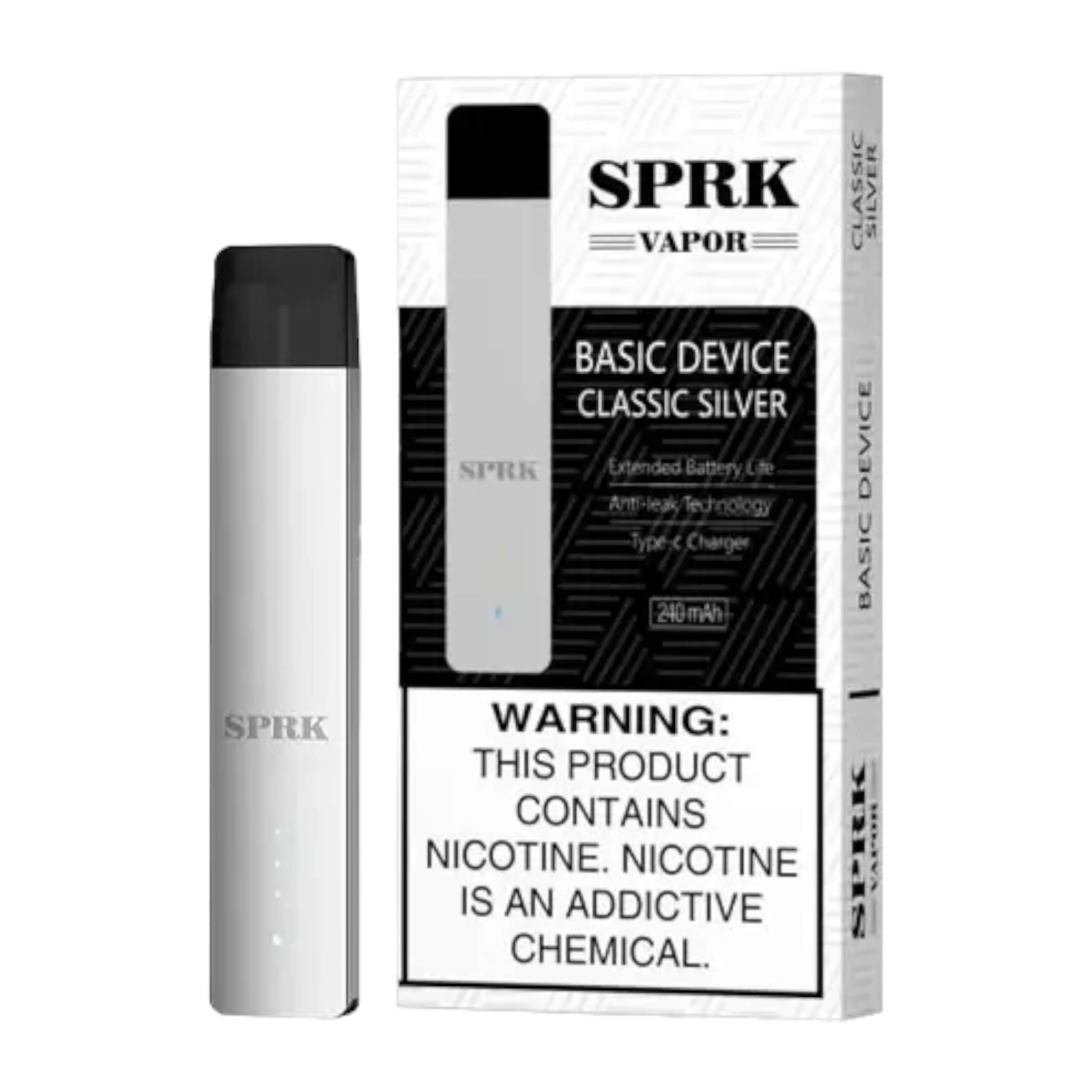 SPRK VAPOR Device Classic Silver SPRK VAPOR Device Classic Silver