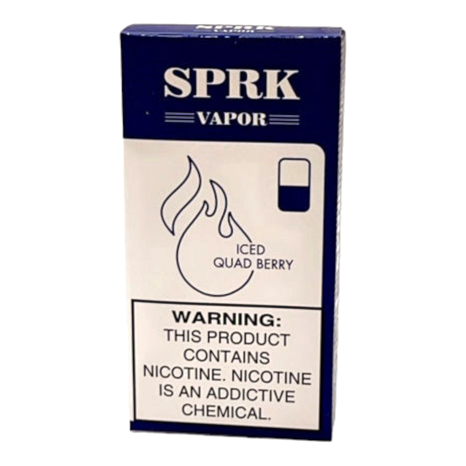 SPRK VAPOR Iced QuadBerry Pod Pre filled Disposable (Pack of 4) SPARK VAPOR Iced Quad Berry