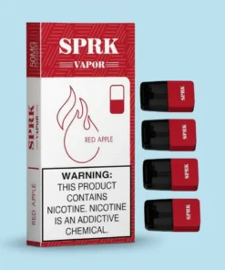 SPRK VAPOR Red Apple Pod Pre filled Disposable (Pack of 4)