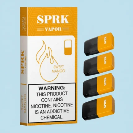 SPRK VAPOR Sweet Mango Pod Pre filled Disposable (Pack of 4)