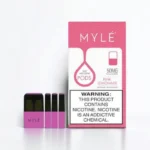 Myle V4 Pink Lemonade disposable pods with sweet and tangy lemonade flavor, smooth vaping experience