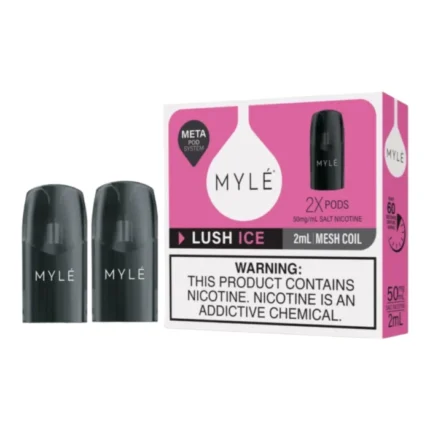Myle V5 Lush Ice disposable magnetic pods, pack of 2, refreshing watermelon and icy menthol flavor with smooth vaping experience