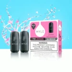 Myle V5 Pink Lemonade disposable magnetic pods, pack of 2, sweet and tangy lemonade flavor with smooth vaping experience