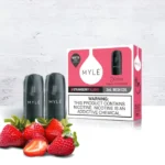 Myle V5 Strawberry Slushy disposable magnetic pods, pack of 2, sweet and icy strawberry flavor with smooth vaping experience