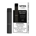 Spark Vapor Night Black disposable vape devices pack of 4 with sleek black finish