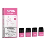 SPRK Lush Ice pre-filled disposable pod vape pack of 4 with cool watermelon ice flavor