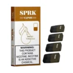 SPRK Vapor Sweet Tobacco pre‑filled disposable pods pack of 4 with rich sweet tobacco flavor