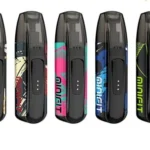 Justfog Minifit Device rechargeable pod kit with USB charger, compact design for smooth vaping experience