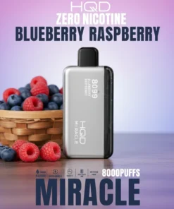 Blueberry Raspberry HQD Miracle 8000 Puffs Zero Nicotine