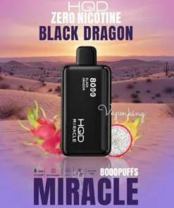 HQD Miracle Black Dragon 8000 Puffs Zero Nicotine (0%) Disposable