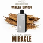 Vanilla Tobacco HQD Miracle 8000 Puffs Zero Nicotine (0%) Disposable