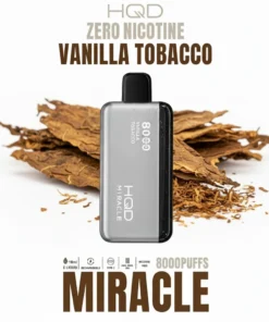 Vanilla Tobacco HQD Miracle 8000 Puffs Zero Nicotine (0%) Disposable